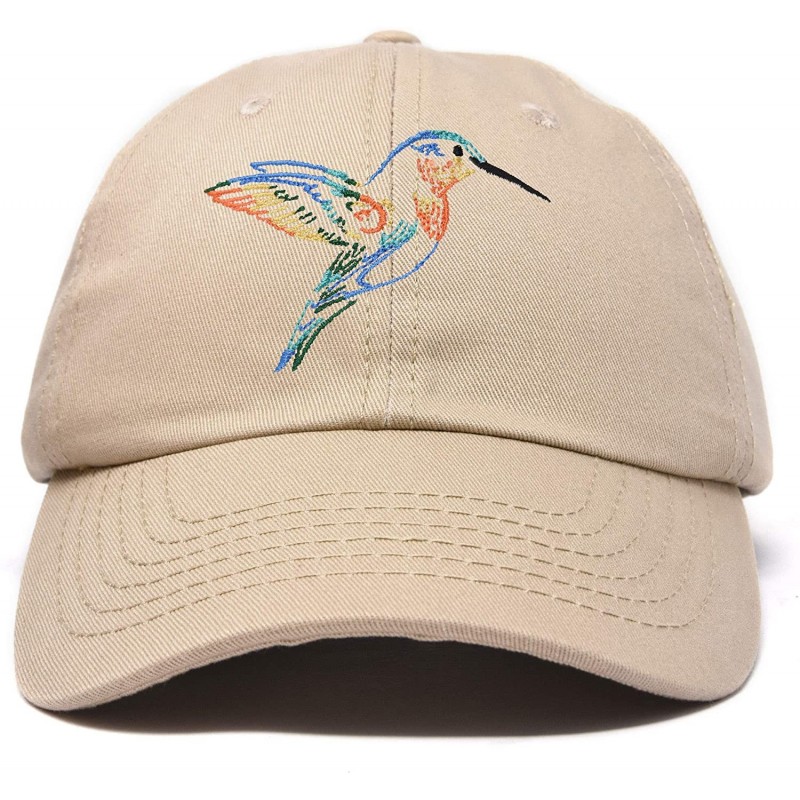 Baseball Caps Hummingbird Hat Baseball Cap Mom Nature Wildlife Birdwatcher Gift - Khaki - CL18SN07IQH $10.84
