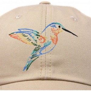 Baseball Caps Hummingbird Hat Baseball Cap Mom Nature Wildlife Birdwatcher Gift - Khaki - CL18SN07IQH $10.84