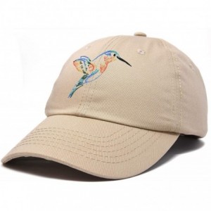 Baseball Caps Hummingbird Hat Baseball Cap Mom Nature Wildlife Birdwatcher Gift - Khaki - CL18SN07IQH $10.84
