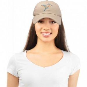 Baseball Caps Hummingbird Hat Baseball Cap Mom Nature Wildlife Birdwatcher Gift - Khaki - CL18SN07IQH $10.84