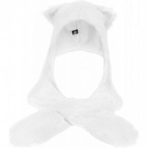 Skullies & Beanies 3-in-1 Multi-Functional Animal Hat- Scarf- Mitten Combo - Polar Bear - C711Q470CS5 $23.00