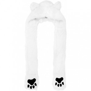 Skullies & Beanies 3-in-1 Multi-Functional Animal Hat- Scarf- Mitten Combo - Polar Bear - C711Q470CS5 $23.00