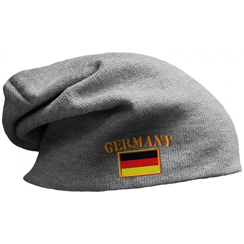 Skullies & Beanies Slouchy Beanie for Men & Women Germany Flag Embroidery Skull Cap Hats 1 Size - Light Grey - C818ZDMRX7D $1...