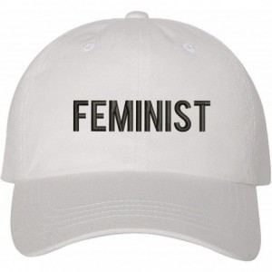 Baseball Caps Feminist Dad Hat - White (Feminist Dad Hat) - CR18D4YOG6L $34.59
