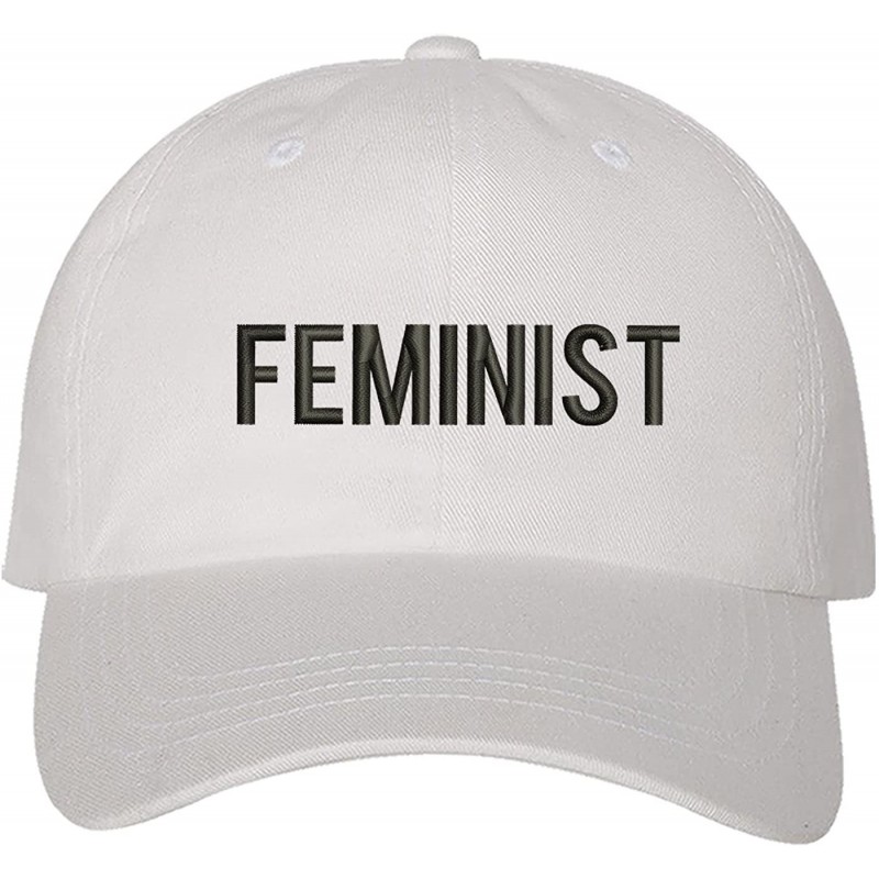 Baseball Caps Feminist Dad Hat - White (Feminist Dad Hat) - CR18D4YOG6L $14.52