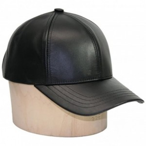 Baseball Caps Genuine Cowhide Leather Adjustable Baseball Cap Made in USA - Gold - CG11XLMEC6J $15.30