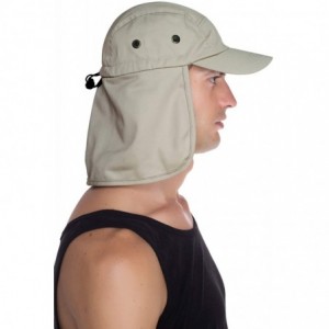 Sun Hats Fishing Sun Cap UV Protection - Ear Neck Flap Hat - Sand - C317AZXYHXT $15.61