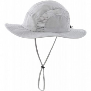 Sun Hats Men's Sun Hat UPF 50+ Wide Brim Bucket Hat Windproof Fishing Hats - N Gray - CV18TATN9IH $15.30