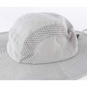 Sun Hats Men's Sun Hat UPF 50+ Wide Brim Bucket Hat Windproof Fishing Hats - N Gray - CV18TATN9IH $15.30