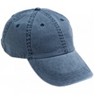 Baseball Caps 6-Panel Pigment-Dyed Cap - Navy - One Size - CG114JCEP3F $10.21