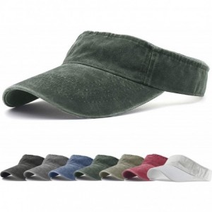 Visors Sports Sun Visor Hats Twill Cotton Ball Caps for Men Women Adults Kids - 1 Army Green - CK197RL75WD $13.09