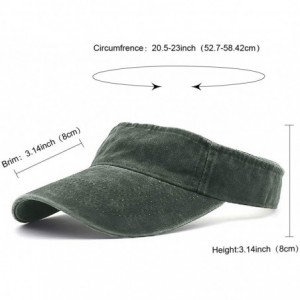 Visors Sports Sun Visor Hats Twill Cotton Ball Caps for Men Women Adults Kids - 1 Army Green - CK197RL75WD $13.09