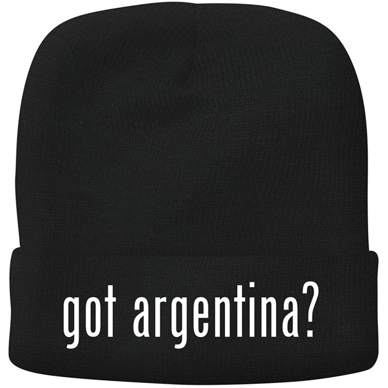 Skullies & Beanies got Argentina? - Adult Comfortable Fleece Lined Beanie - Black - C718OW4U850 $24.61