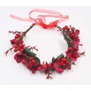 Headbands Flower Garland Crown Wreath Boho Floral Headband Halo Headpiece with Adjustable Ribbon for Wedding Party (8) - 8 - ...