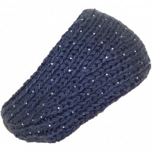 Cold Weather Headbands Womens Tight Rib Knit Headband W/Jeweled American Flag Design (One Size) - Gray - CI125EPPUQL $12.88