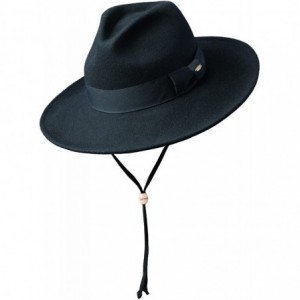 Cowboy Hats Crushable Water Repellent Wool Felt OutBacks Hat - Black - C11106LIHQ9 $82.87
