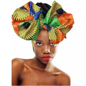 Headbands Stretch Turbans Head-Wrap for Women African Printed Long Hair Scarf Headband - Floral E - C518R457WCI $27.29