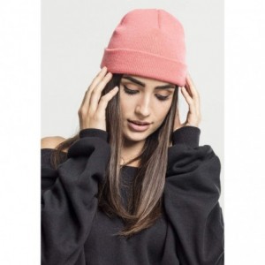 Skullies & Beanies Heavyweight Knitted Beanie- Unisex- 1500KC - Coral - CI18EXLOUQR $31.79