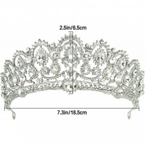 Headbands Rhinestones Crystal Wedding Bridal Pageant Hair Jewelry Princess Tiara Crown Birthday Headband - Silver 2 - CA18RW8...