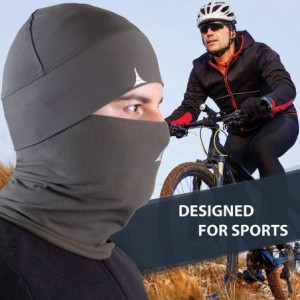 Balaclavas Balaclava Face Mask + Skull Cap Helmet Liner Anti Dust- Wind& Sports Fleece Pack - Khaki - CS194TTLSEE $13.54