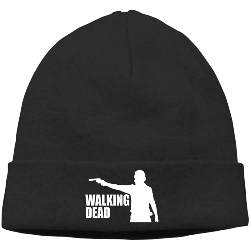 Skullies & Beanies Mens & Womens The Walking Dead Skull Beanie Hats Winter Knitted Caps Soft Warm Ski Hat Black - Black - C91...