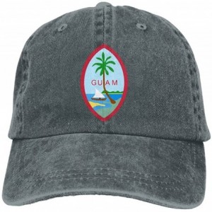 Baseball Caps Adults Guam US Flag Adjustable Casual Cool Baseball Cap Retro Cowboy Hat Cotton Dyed Caps - Asphalt - CQ18DKGLK...