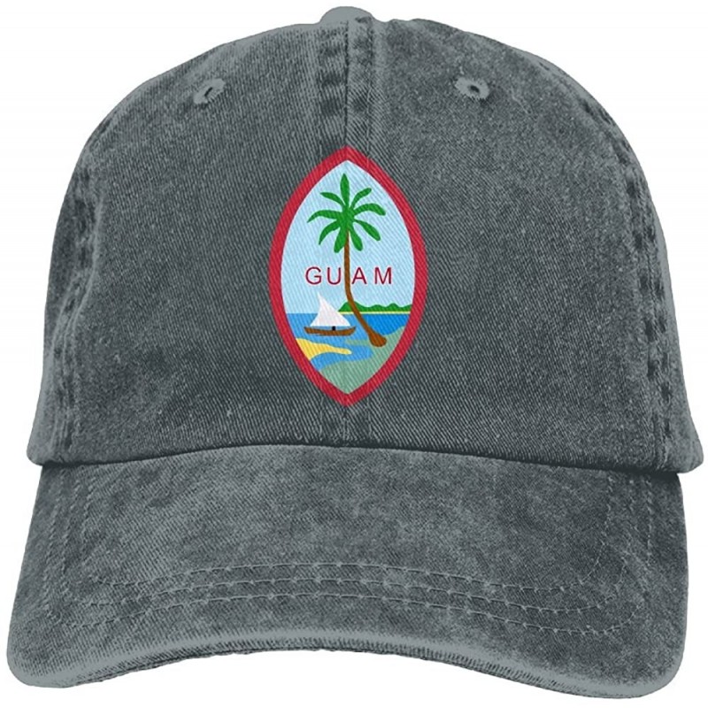 Baseball Caps Adults Guam US Flag Adjustable Casual Cool Baseball Cap Retro Cowboy Hat Cotton Dyed Caps - Asphalt - CQ18DKGLK...