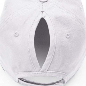 Baseball Caps Ponytail Baseball Cap Hat Adjustable Outdoor Sports Cap Hat for Women Famale Girls - White - CS18K5XD280 $11.67