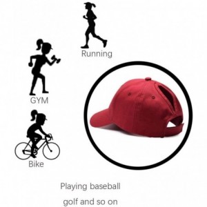 Baseball Caps Ponytail Baseball Cap Hat Adjustable Outdoor Sports Cap Hat for Women Famale Girls - White - CS18K5XD280 $11.67