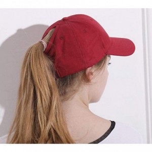 Baseball Caps Ponytail Baseball Cap Hat Adjustable Outdoor Sports Cap Hat for Women Famale Girls - White - CS18K5XD280 $11.67
