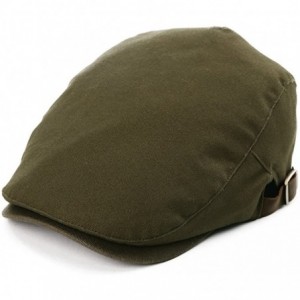 Newsboy Caps Summer Mens Cotton Flat Cap Ivy Gatsby Newsboy Driving Irish Cabbie Golf Hat - 89337olive - C818RHCG9Z4 $13.31