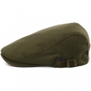 Newsboy Caps Summer Mens Cotton Flat Cap Ivy Gatsby Newsboy Driving Irish Cabbie Golf Hat - 89337olive - C818RHCG9Z4 $13.31