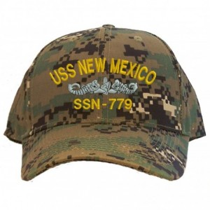 Baseball Caps USS New Mexico SSN-779 Embroidered Baseball Cap - Digital Camo - C711FIQA273 $18.09
