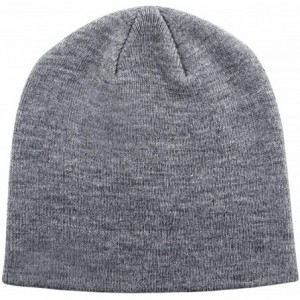 Skullies & Beanies Winter Beanie Hat Warm Knit Hats Acrylic Knit Cuff Beanie Cap for Women & Men - Grey-2 - C718K6CC76D $17.51