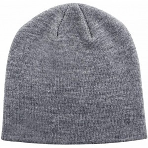 Skullies & Beanies Winter Beanie Hat Warm Knit Hats Acrylic Knit Cuff Beanie Cap for Women & Men - Grey-2 - C718K6CC76D $11.03