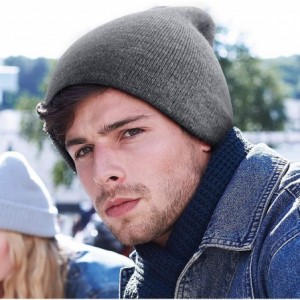 Skullies & Beanies Winter Beanie Hat Warm Knit Hats Acrylic Knit Cuff Beanie Cap for Women & Men - Grey-2 - C718K6CC76D $11.03