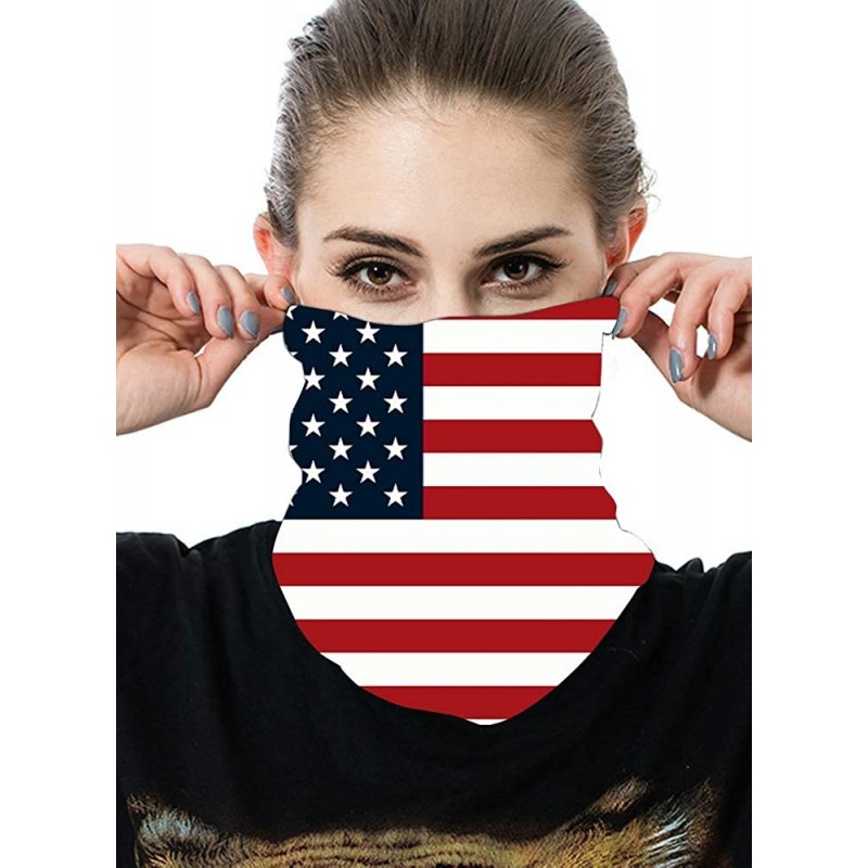 Balaclavas Unisex Multifunctional Seamless Bandana Face Mask Neck Gaiter Headwear Tube Mask Scarf - Usa Flag - CY1982N57C0 $1...