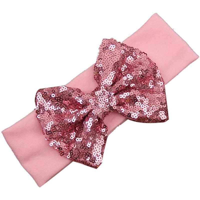 Headbands Baby Hairband- 2017 Fashion Baby Girl Elastic Headband Cute Sequins Bow Hair Accessories - J - CB17YSCA44S $8.85