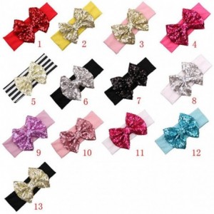 Headbands Baby Hairband- 2017 Fashion Baby Girl Elastic Headband Cute Sequins Bow Hair Accessories - J - CB17YSCA44S $8.85