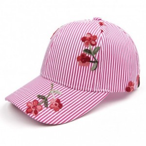 Baseball Caps Hatsandscarf Exclusives Oriental Flower Geometric Pattern Baseball Cap (BA-740-1) - Poplin-pink - CZ18R2EN8Q8 $...