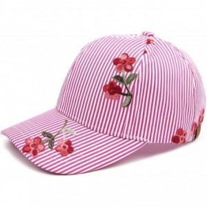 Baseball Caps Hatsandscarf Exclusives Oriental Flower Geometric Pattern Baseball Cap (BA-740-1) - Poplin-pink - CZ18R2EN8Q8 $...