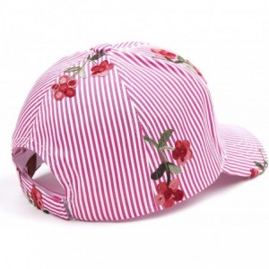 Baseball Caps Hatsandscarf Exclusives Oriental Flower Geometric Pattern Baseball Cap (BA-740-1) - Poplin-pink - CZ18R2EN8Q8 $...