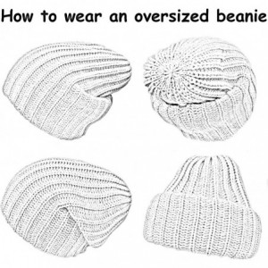 Skullies & Beanies Slouchy Beanie Oversized Warm Winter Dreadlock Hat for Women Knit Beanie for Men - Terracotta - CY18ZH5CO5...