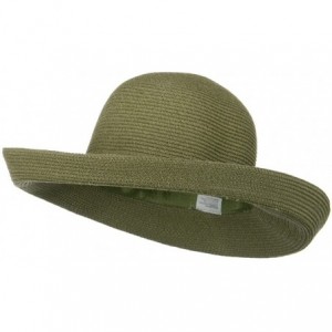 Sun Hats UPF 50+ Cotton Paper Braid Large Kettle Brim Hat - Sage - Other - CU116MT0YB5 $94.67
