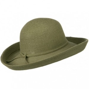 Sun Hats UPF 50+ Cotton Paper Braid Large Kettle Brim Hat - Sage - Other - CU116MT0YB5 $40.26