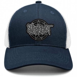 Sun Hats Unisex Mesh Flat Cap -Logo-Funny- Caps for Mens Womens - Slipknot Logo Funny-2 - CG18K75SWM9 $32.24