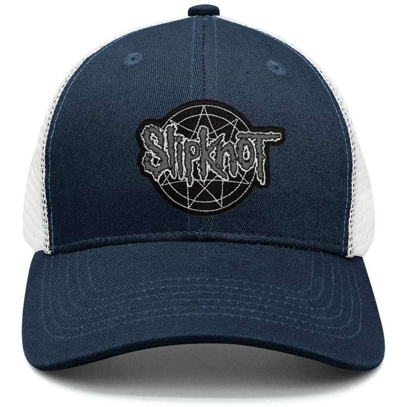Sun Hats Unisex Mesh Flat Cap -Logo-Funny- Caps for Mens Womens - Slipknot Logo Funny-2 - CG18K75SWM9 $18.00