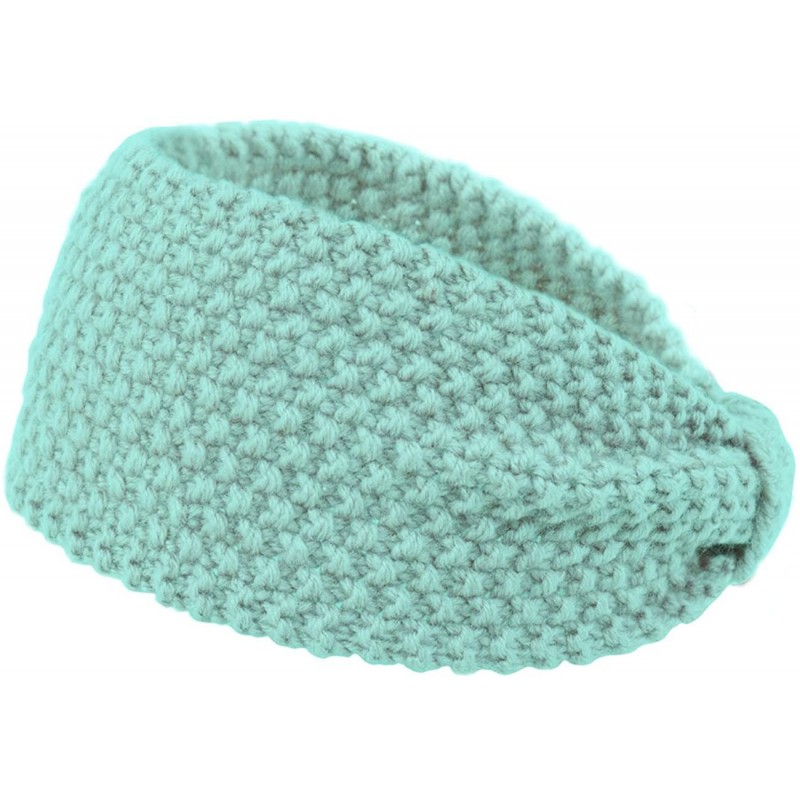 Headbands Women's Winter Knit Headband - Bow - Green - C412OCD3AGN $11.87