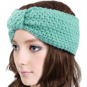 Headbands Women's Winter Knit Headband - Bow - Green - C412OCD3AGN $11.87