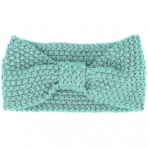 Headbands Women's Winter Knit Headband - Bow - Green - C412OCD3AGN $11.87